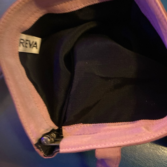 Vintage dark pink Reva Ultra Suede Shoulder Bag Clutch - Picture 8 of 9